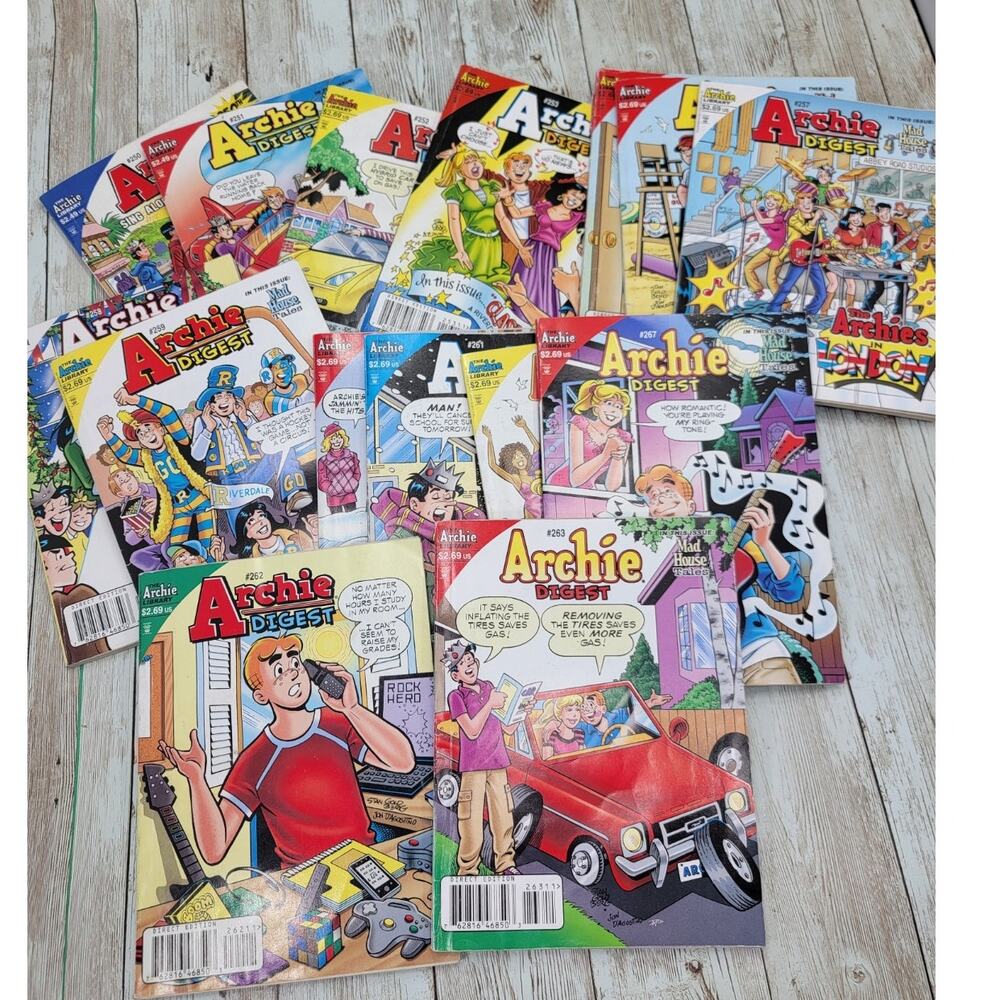 The Archie Library Archie Digest Lot of 15 Books